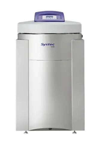 Vertical floor-standing autoclaves